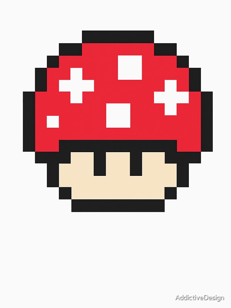 Pixel Red Mushroom – Retro 8-Bit Gaming Power-Up Design by AddictiveDesign T-Shirts, Hoodie, Sweatshirt (Image 3)