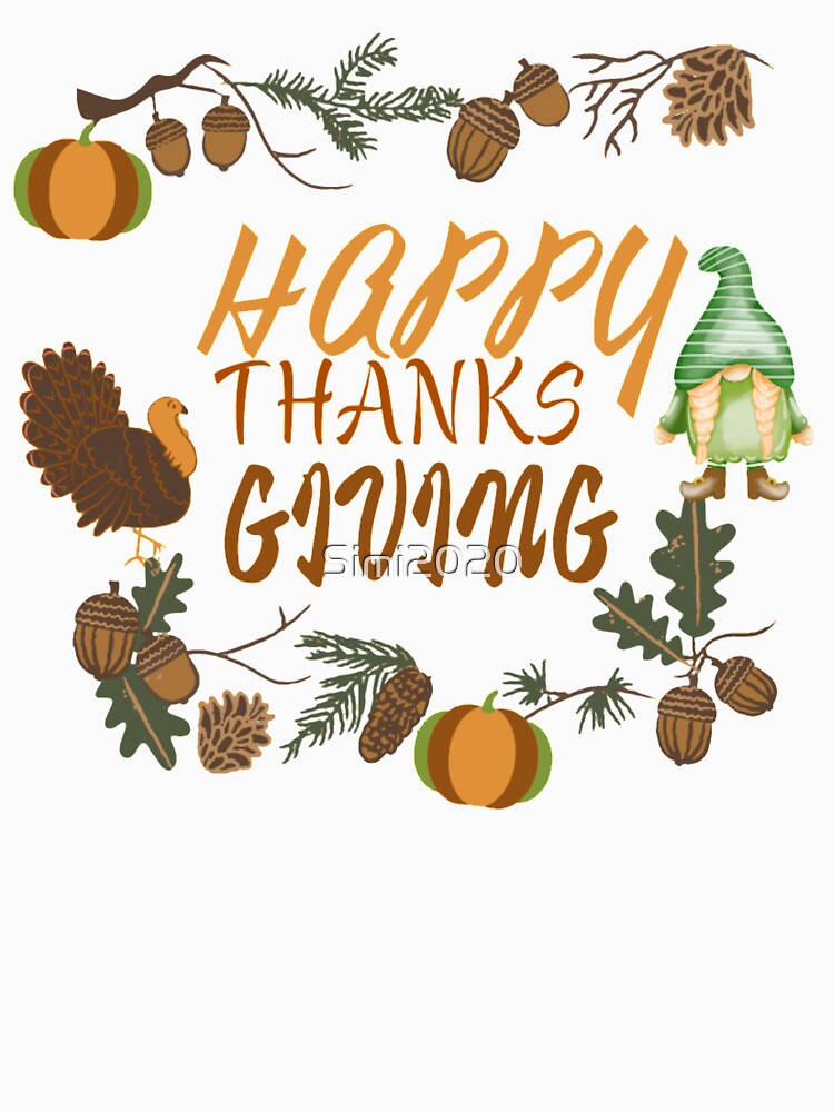 Gnome Thanksgiving by Simi2020 T-Shirts, Hoodie, Sweatshirt | BlankRebels.com (Image 3)