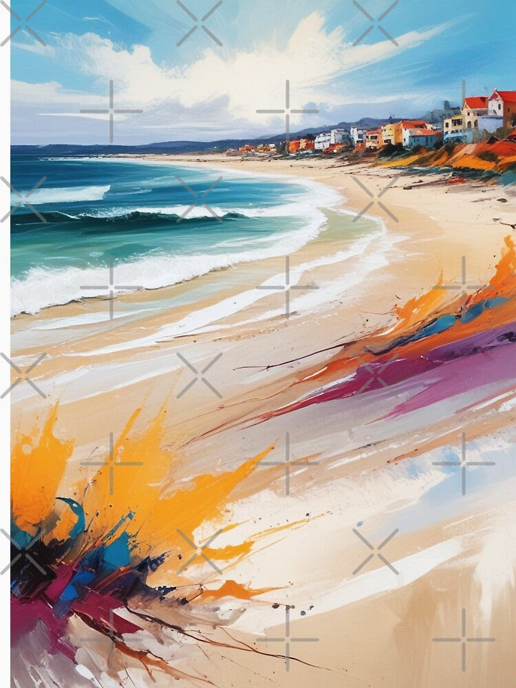 Beautiful beach view acrylic painting print design by Anshu3813 T-Shirts, Hoodie, Sweatshirt | BlankRebels.com (Image 3)