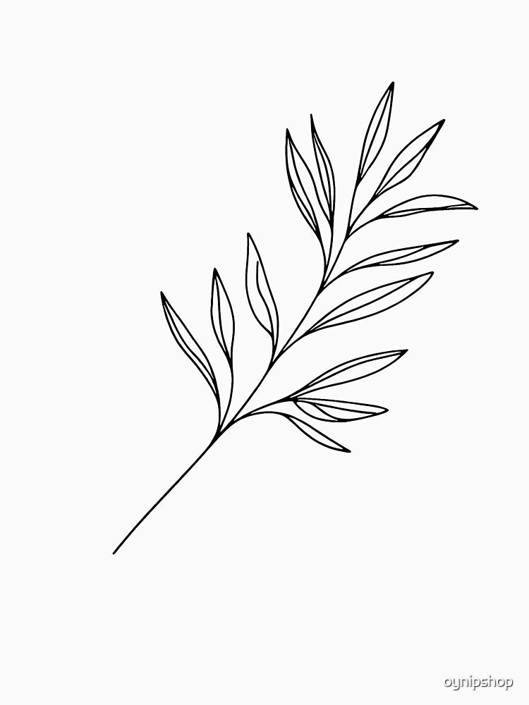 Minimal Olive Branch Line Art by oynipshop T-Shirts, Hoodie, Sweatshirt | BlankRebels.com (Image 3)