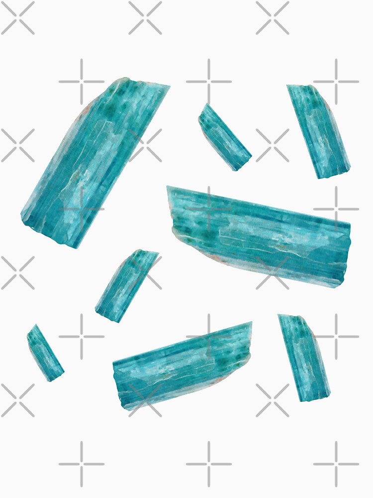 Aquamarine Blue Crystal Pattern by EnchantedInn T-Shirts, Hoodie, Sweatshirt | BlankRebels.com (Image 3)