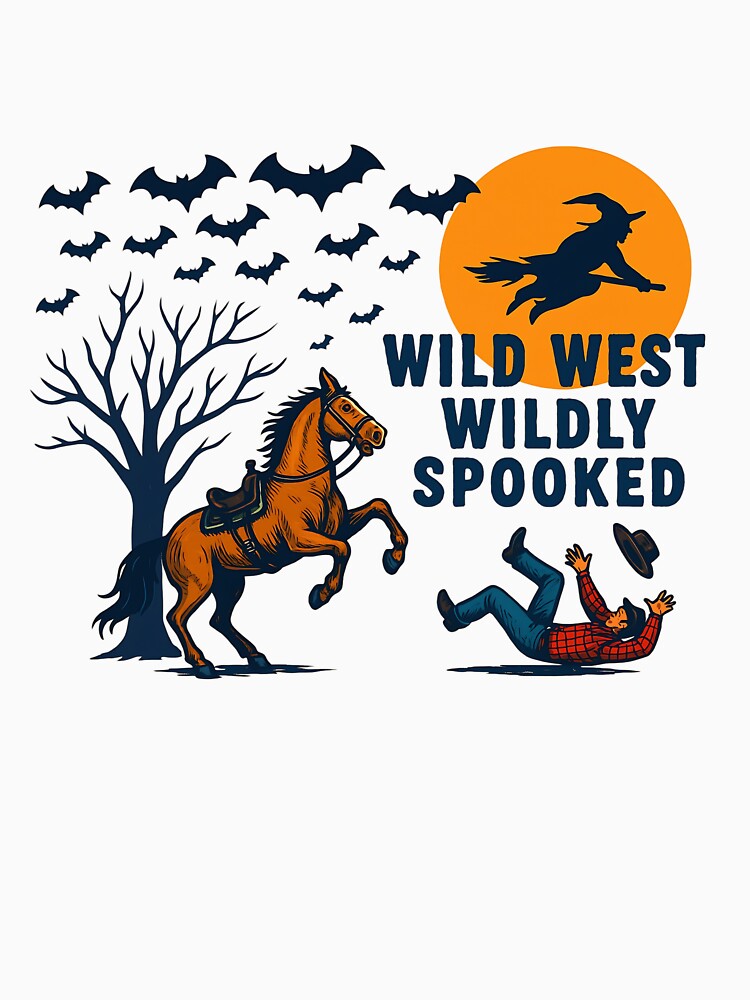 Spooked Horse Halloween – Spooky Cowboy Graphic Gift for Men Women, Funny Wild West Equestrian by MagicShop3000... (Image 3)