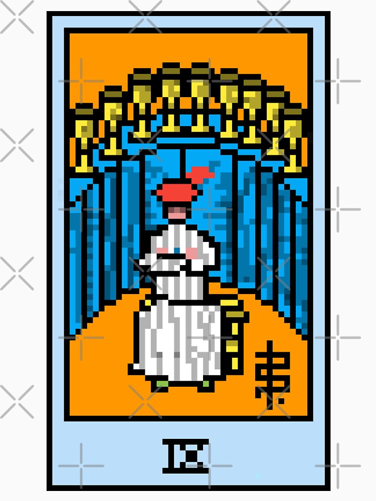 Wait Is This Pixel Art Tarot? White Minor Arcana 'Nine Cups' ( Stickers Other Accessories) T-Shirts, Hoodie, Sweatshirt