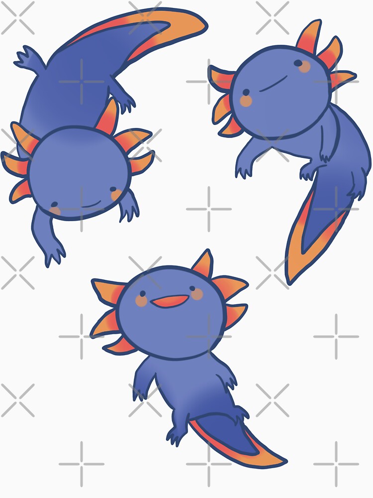 Cute blue axolotls by Mayarart T-Shirts, Hoodie, Sweatshirt | BlankRebels.com (Image 3)