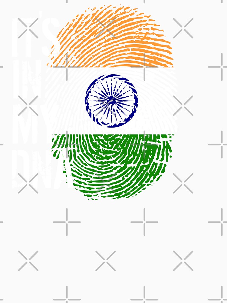 India Flag Fingerprint - It's in my DNA Indian by PartyShirts1
