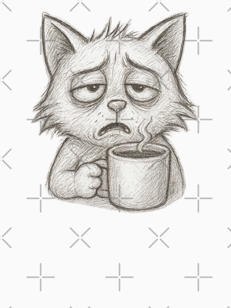 Coffee Drinking Cat by DomGDesign T-Shirts, Hoodie, Sweatshirt | BlankRebels.com (Image 3)