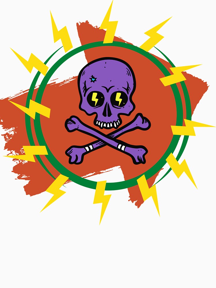 Electrified Skull (White) by Oloa T-Shirts, Hoodie, Sweatshirt | BlankRebels.com (Image 3)