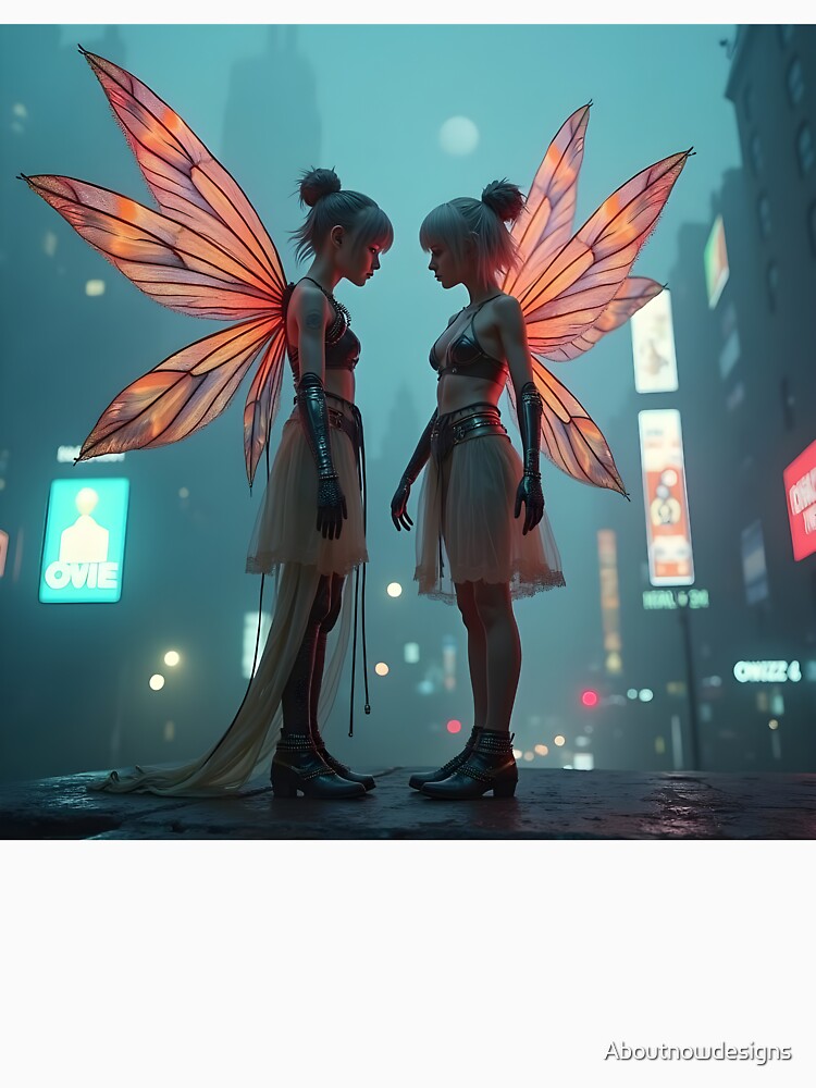 Cyberpunk Fairies in the City by vividcrucibledesigns T-Shirts, Hoodie, Sweatshirt | BlankRebels.com (Image 3)