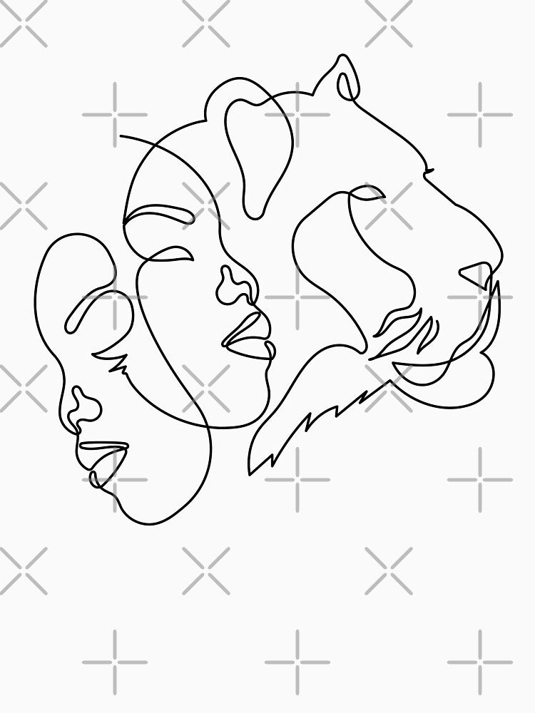 Dancing through the pain, coming out like a lion | One Line Drawing | One Line Art | Minimal | Minimalist by... (Image 3)
