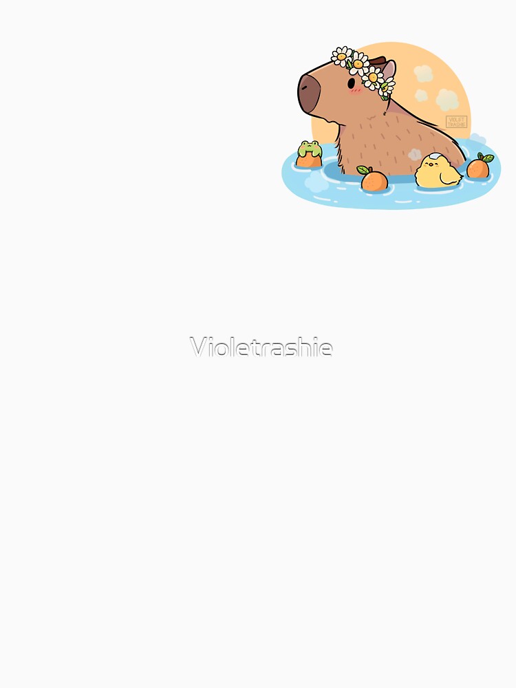 capybara chill by Violetrashie T-Shirts, Hoodie, Sweatshirt | BlankRebels.com (Image 3)