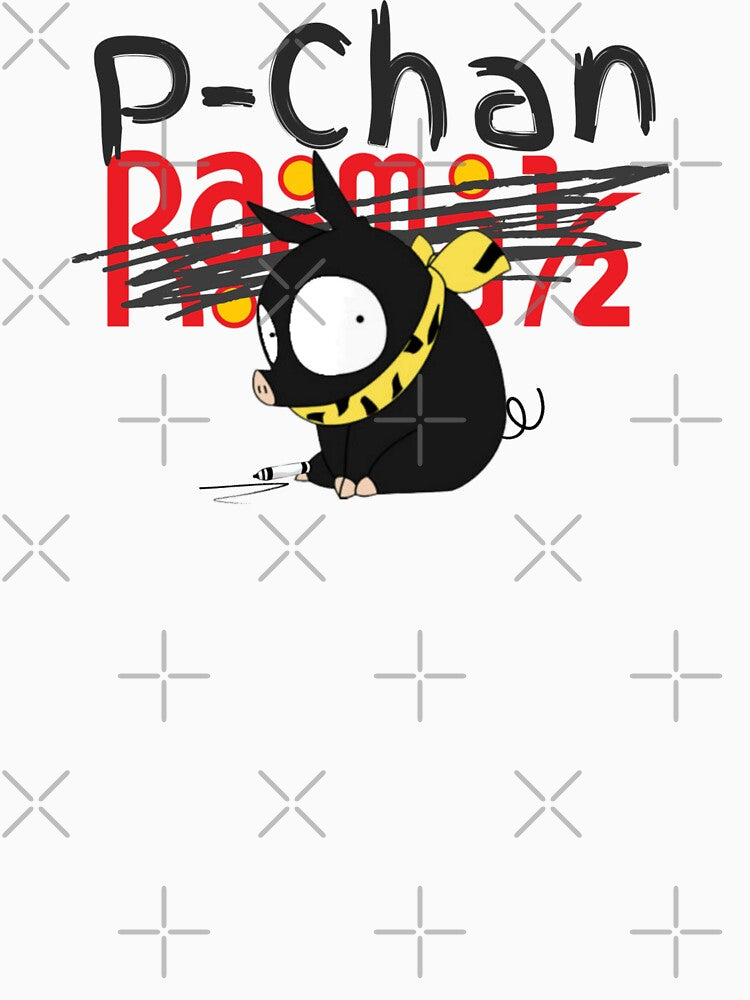 P-Chan Ranma Logo (Blue Background) SILLYFUN ON REDBUBBLE.COM (LOWER QUALITY IF STOLEN) by SillyFun