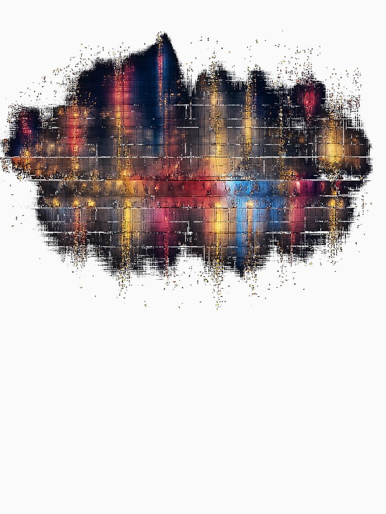Glitch Art Urban Skyline by xavier-explore T-Shirts, Hoodie, Sweatshirt | BlankRebels.com (Image 3)