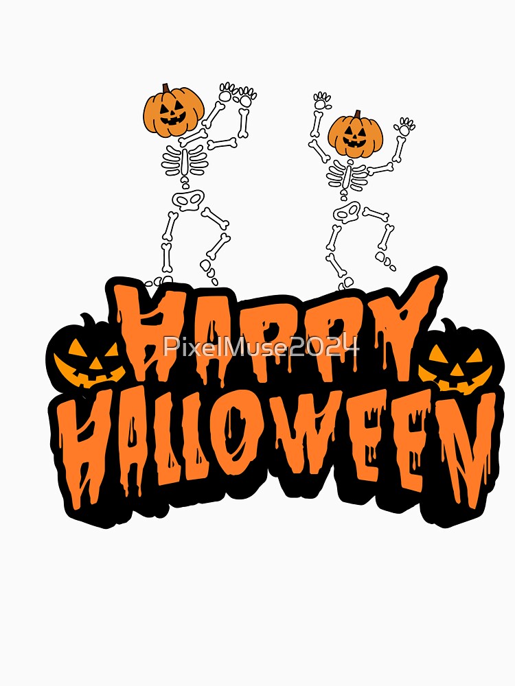 The cuteness of the skeleton on Halloween clothes by PixelMuse2024 T-Shirts, Hoodie, Sweatshirt | BlankRebels.com (Image 3)