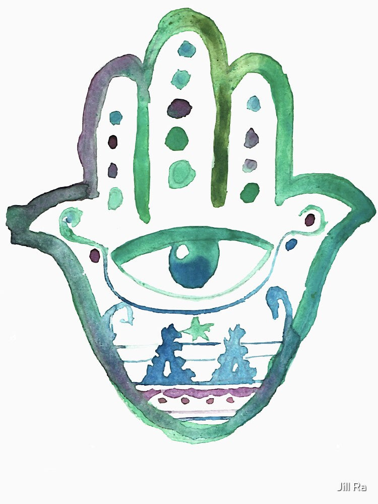 Hamsa Hand 3 by Jill Ra T-Shirts, Hoodie, Sweatshirt | BlankRebels.com (Image 3)