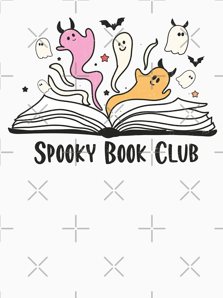 Spooky Book Club Ghost Cute Ghosts Reading Book Spooky Book Lovers Gift Ideas by StickyBook T-Shirts, Hoodie,... (Image 3)