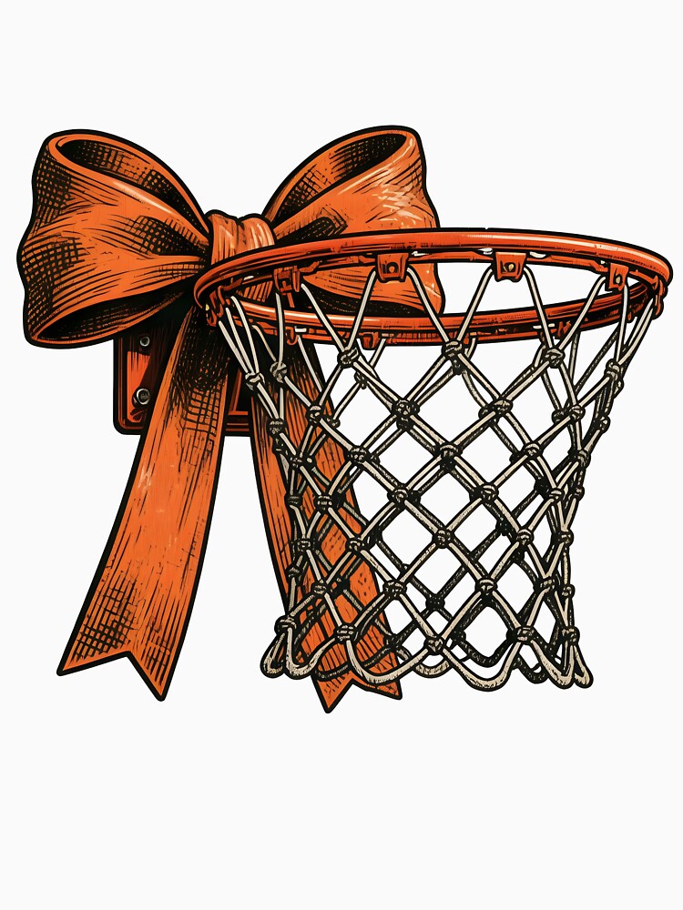 Retro Game Day Basketball Coquette Bow by KroghDs T-Shirts, Hoodie, Sweatshirt | BlankRebels.com (Image 3)