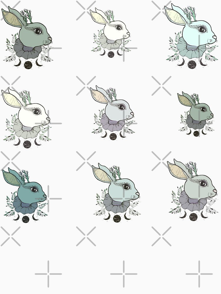 Whimsical Rabbit Sticker Pack and Print by Pinkmagenta T-Shirts, Hoodie, Sweatshirt | BlankRebels.com (Image 3)