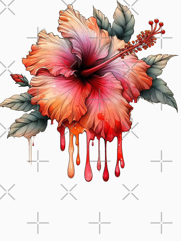 Hibiscus Flower by vectcd T-Shirts, Hoodie, Sweatshirt | BlankRebels.com (Image 3)