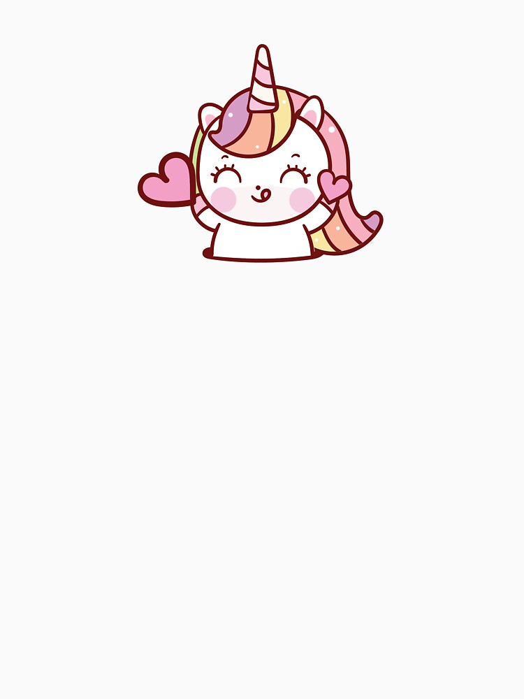 Kawaii Unicorn Rainbow Hearts by Simplyy  Unique T-Shirts, Hoodie, Sweatshirt | BlankRebels.com (Image 3)