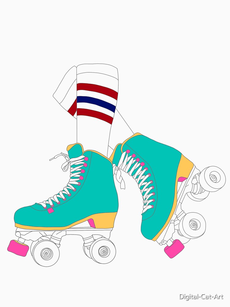 Skates blue by Digital-Cat-Art T-Shirts, Hoodie, Sweatshirt | BlankRebels.com (Image 3)