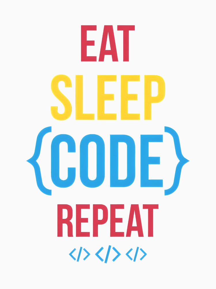 Eat Sleep {Code} Repeat Funny Notch Style Coder T-Shirt Design by Zenith Design Hoodie, Sweatshirt (Image 3)