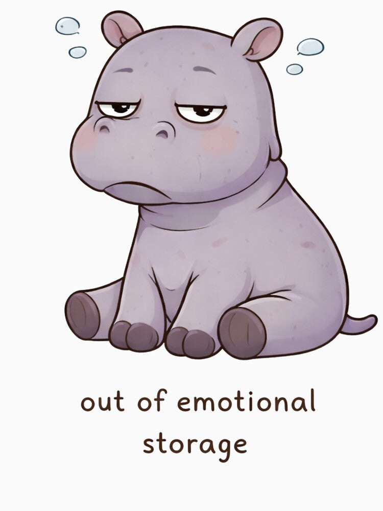 Barely Holding Club – Exhausted Hippo Sticker by Przemsi40 T-Shirts, Hoodie, Sweatshirt | BlankRebels.com (Image 3)