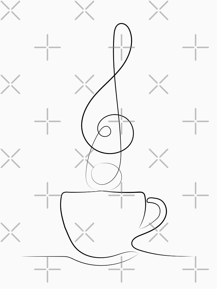 Coffee And Music One Line Art | One Line Artist | Minimal Art | One Line Art | Minimalist by One-Line-Artist... (Image 3)