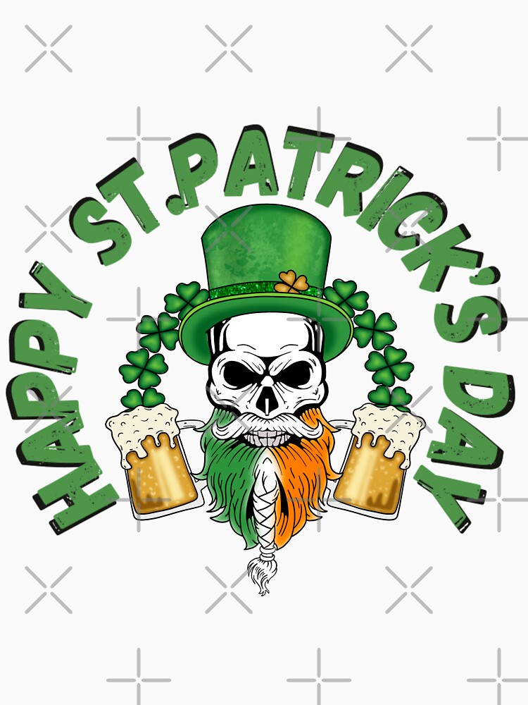 Happy St. Patrick’s Day Skull with beers by MLD112 T-Shirts, Hoodie, Sweatshirt | BlankRebels.com (Image 3)
