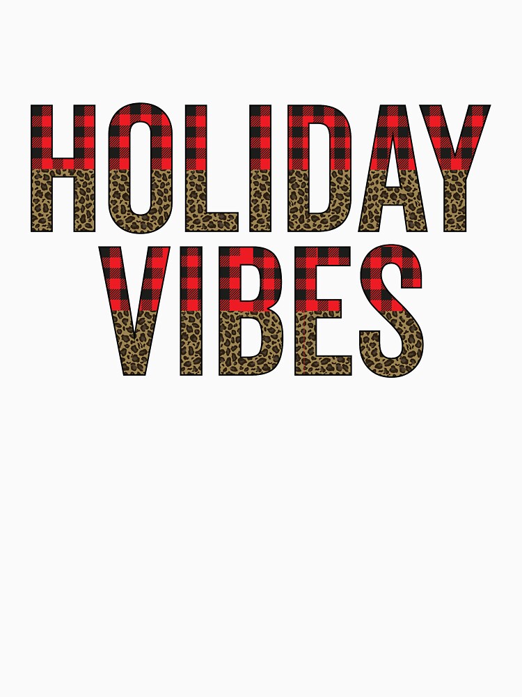 Holiday Vibes Leopard Buffalo Plaid Christmas by clothesy7 T-Shirts, Hoodie, Sweatshirt | BlankRebels.com (Image 3)