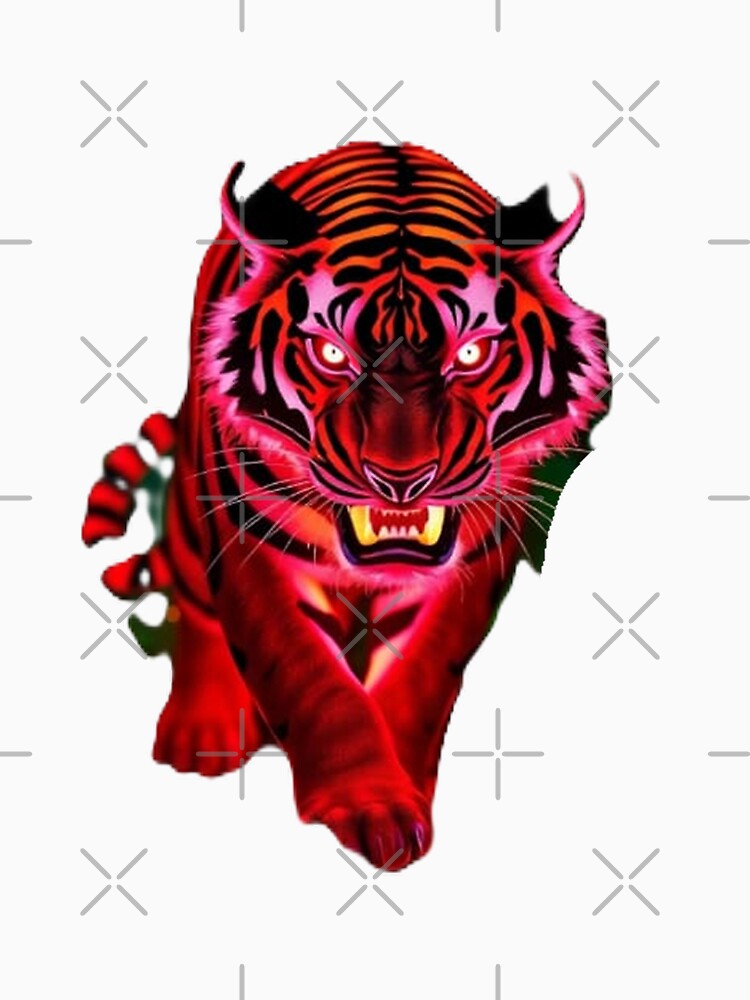 Fierce Crimson Tiger by King Of Designs T-Shirts, Hoodie, Sweatshirt | BlankRebels.com (Image 3)