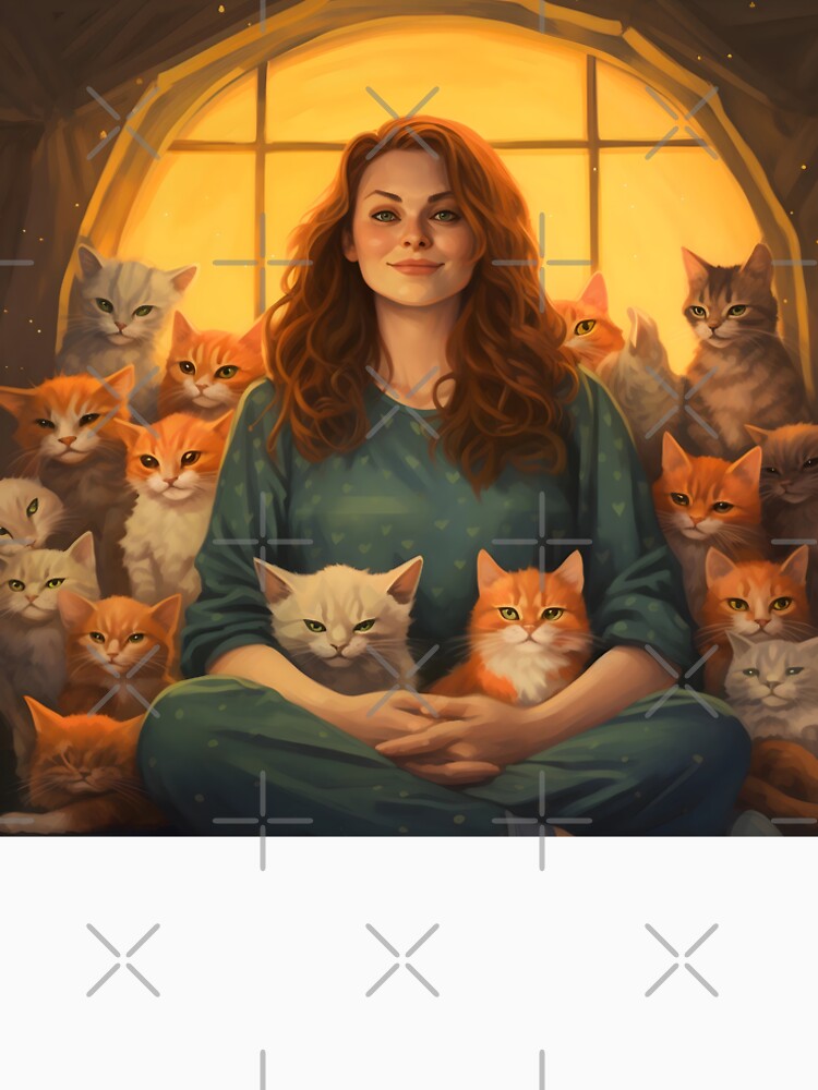 Smiling Red Haired Cat Mom by dcrc T-Shirts, Hoodie, Sweatshirt | BlankRebels.com (Image 2)