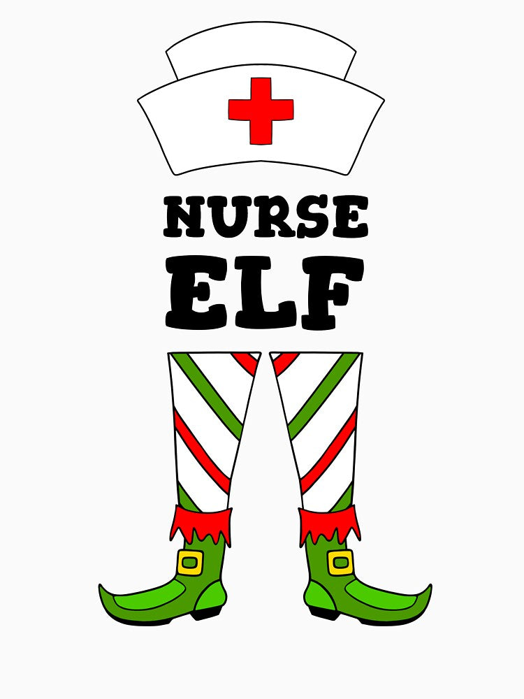 Funny Nurse Christmas Elf by Sartoris Art T-Shirts, Hoodie, Sweatshirt | BlankRebels.com (Image 3)