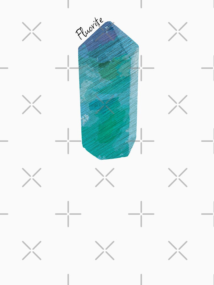 Fluorite Crystal Gemstone by Lockness Art T-Shirts, Hoodie, Sweatshirt | BlankRebels.com (Image 3)