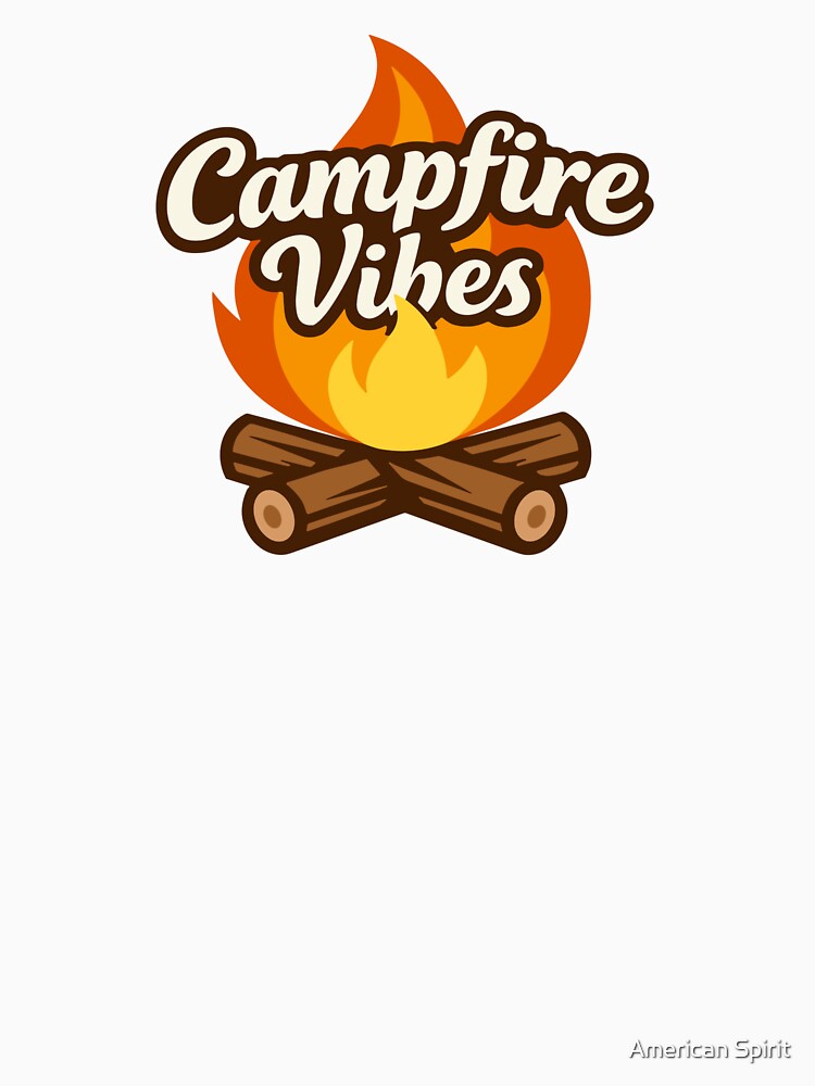Campfire Vibes Retro Camping Bonfire by American Spirit T-Shirts, Hoodie, Sweatshirt | BlankRebels.com (Image 3)