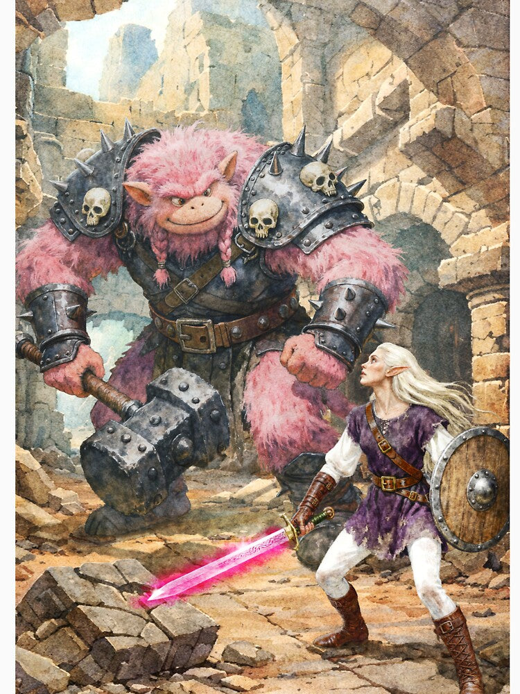 Elf warrior facing the dungeon beast by alvarlunafae T-Shirts, Hoodie, Sweatshirt | BlankRebels.com (Image 3)