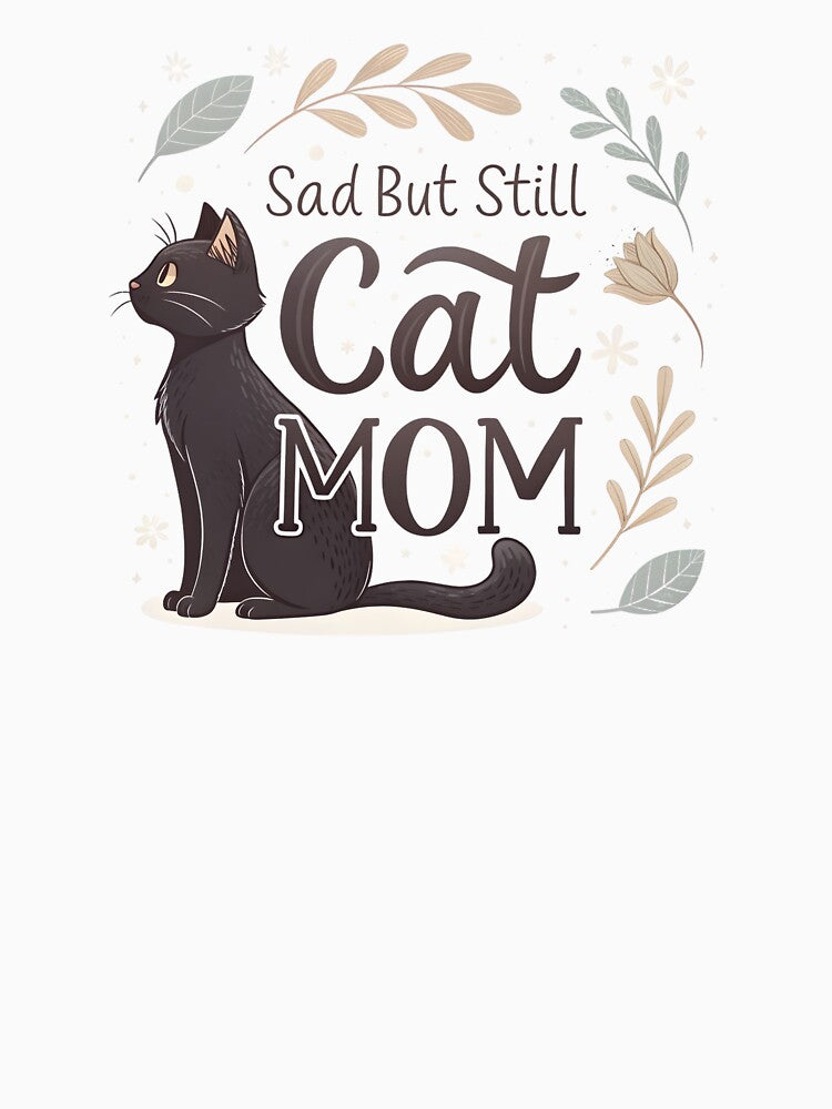 Sad But Still Cat Mom – Emotional Black Cat Aesthetic by zaina.sho T-Shirts, Hoodie, Sweatshirt | BlankRebels.com (Image 3)