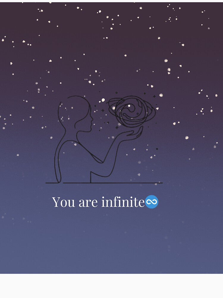 Minimalist Cosmic Line Art – "You Are Infinite" Inspirational Design by RoyaleRang T-Shirts, Hoodie, Sweatshirt (Image 3)