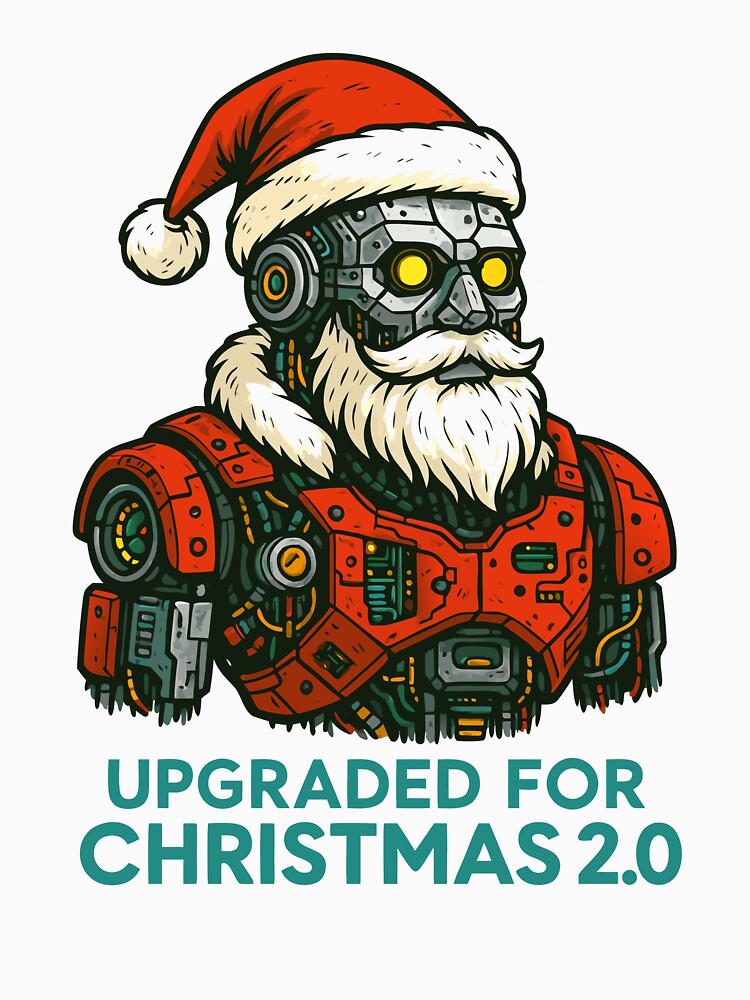 Robot Santa Claus by Remy490 T-Shirts, Hoodie, Sweatshirt | BlankRebels.com (Image 3)
