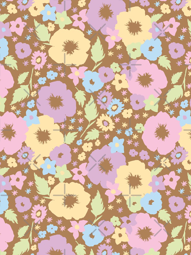 BROWN PASTEL BOHO MODERN FLOWERS by blomastudios T-Shirts, Hoodie, Sweatshirt | BlankRebels.com (Image 3)