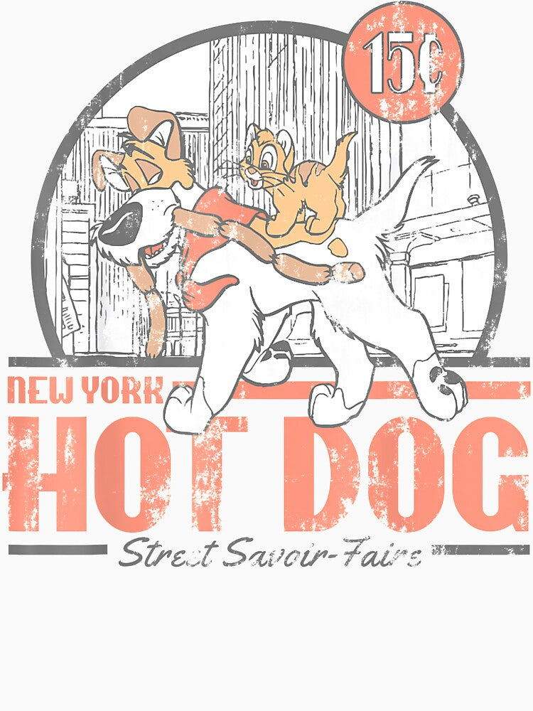 Oliver & Company New York Hot Dog Poster by JWArtStudio T-Shirts, Hoodie, Sweatshirt | BlankRebels.com (Image 3)