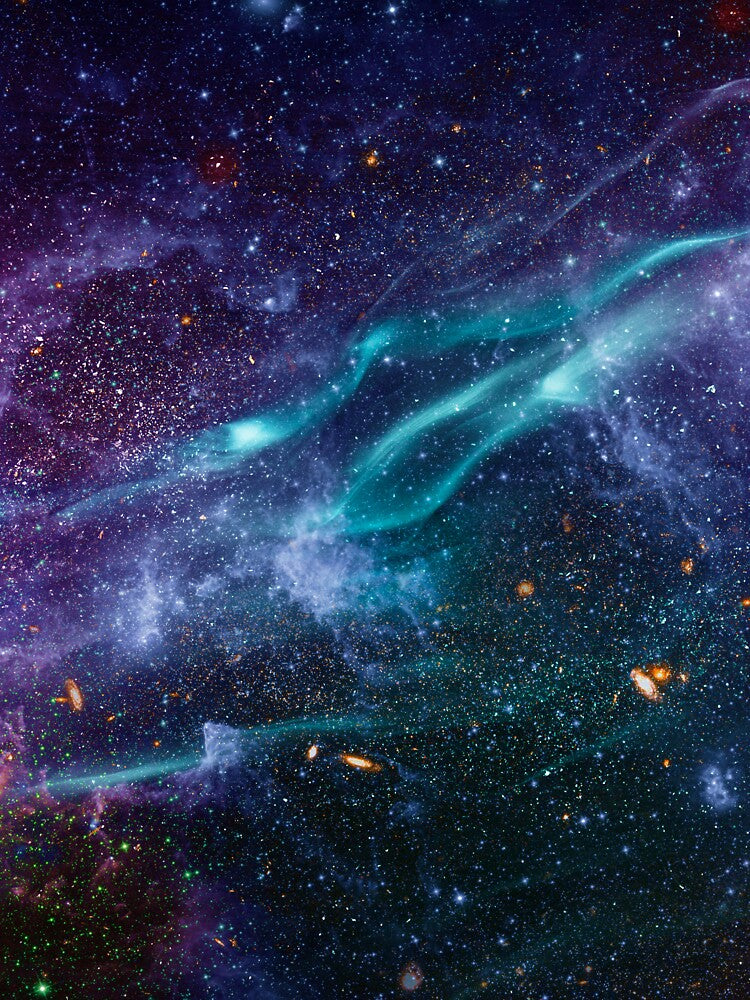 Purple & Blue Cosmic Star Galaxy by newburyboutique T-Shirts, Hoodie, Sweatshirt | BlankRebels.com (Image 3)