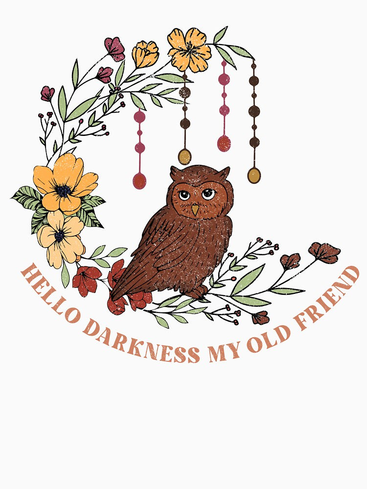 Hello Darkness My Old Friend Funny Owl Halloween by Bemumd-art T-Shirts, Hoodie, Sweatshirt | BlankRebels.com (Image 3)
