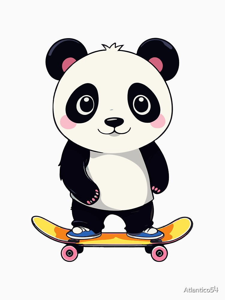 Panda On A Skateboard by Atlantico54 T-Shirts, Hoodie, Sweatshirt | BlankRebels.com (Image 3)