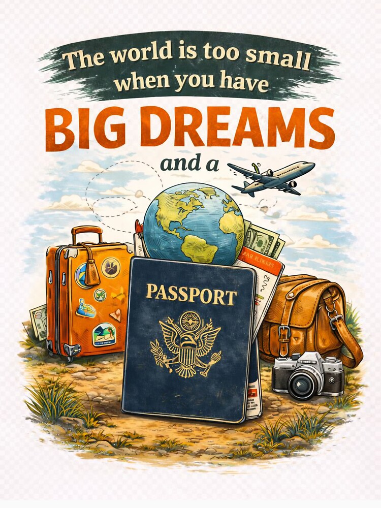 World Is Too Small When You Have Big Dreams Passport T-Shirts, Hoodie, Sweatshirt