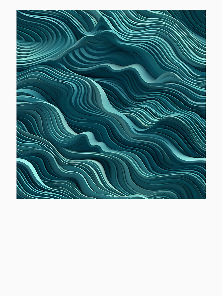 Ocean Waves Claymation Inspired Art #5 by CareToCanvas T-Shirts, Hoodie, Sweatshirt | BlankRebels.com (Image 3)