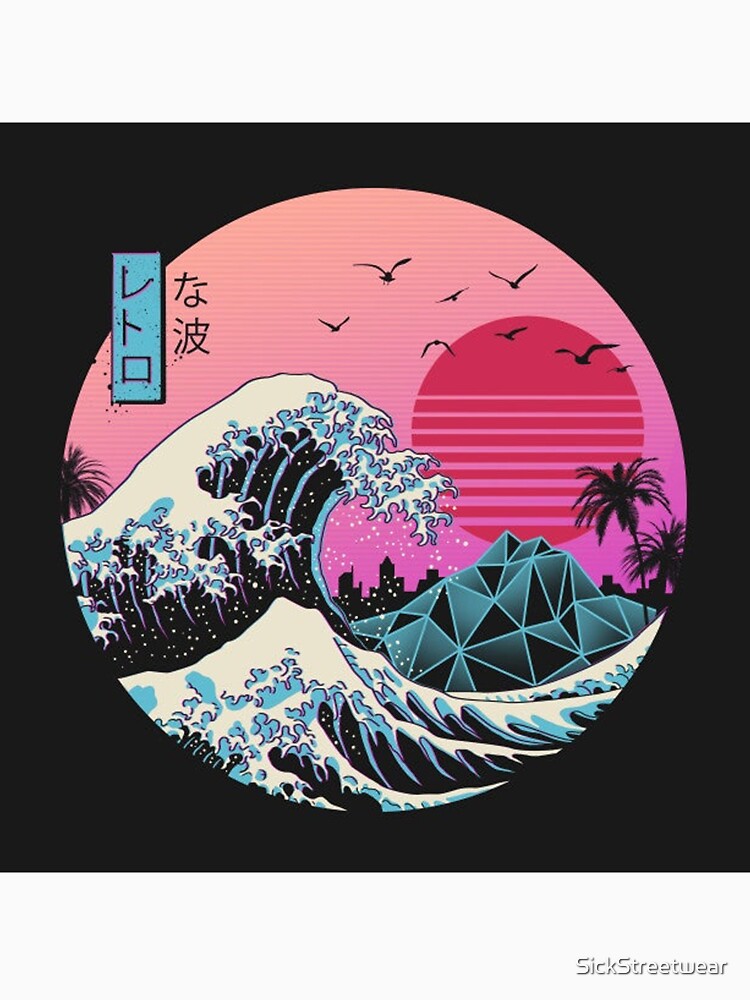 Vaporwave Great Wave by SickStreetwear T-Shirts, Hoodie, Sweatshirt | BlankRebels.com (Image 3)