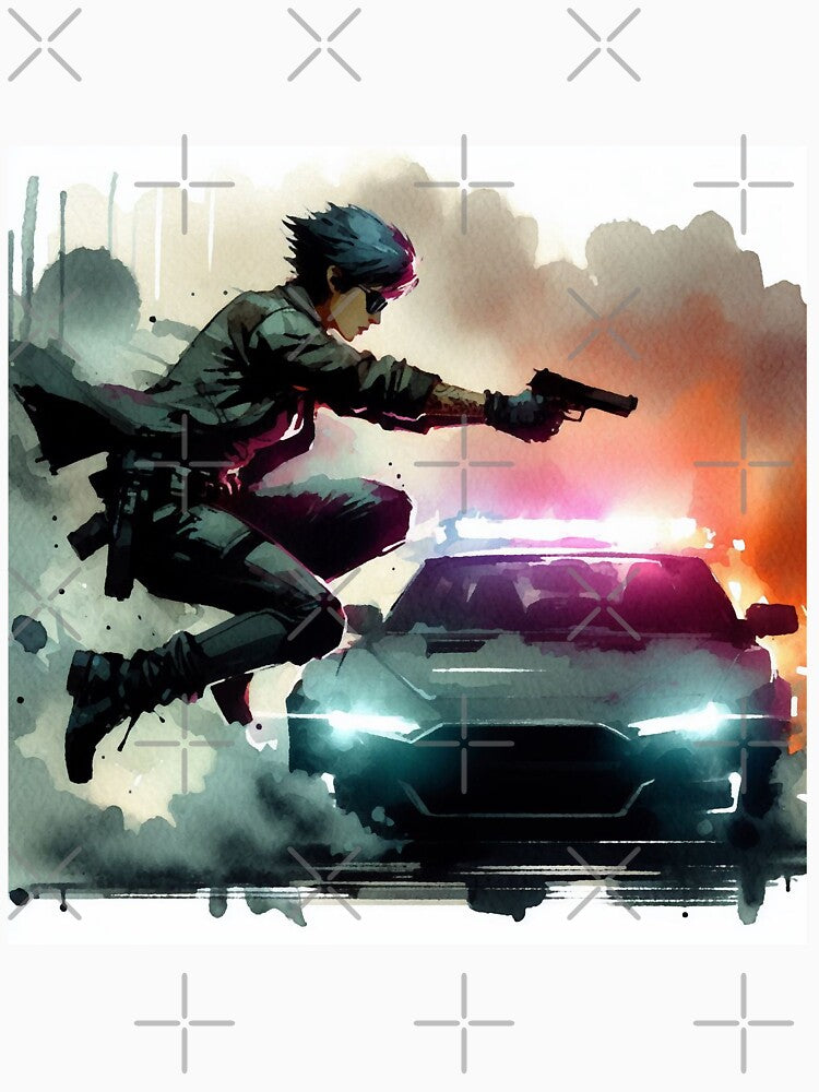 Cyberpunk Woman Detective neo noir by RESToRAPTOR T-Shirts, Hoodie, Sweatshirt | BlankRebels.com (Image 3)