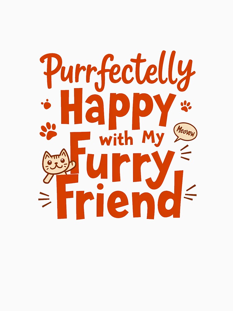 Purrfectly Happy My Furry Friend – Cute Pet Lover T-Shirts, Hoodie, Sweatshirt