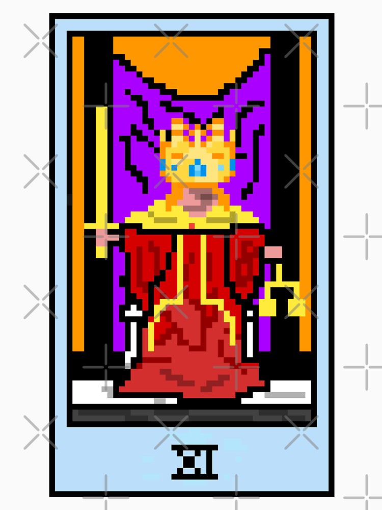 Wait Is This Pixel Art Tarot? White Major Arcana 'Justice' ( Stickers Other Accessories) T-Shirts, Hoodie, Sweatshirt