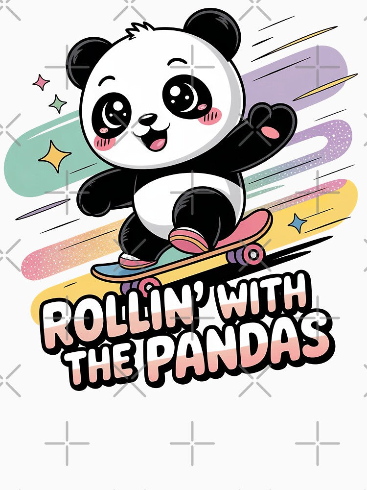 Copy of Cute Kawaii Panda, Skateboarding Panda by graphic-genie